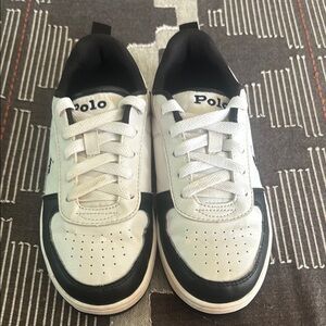 Boys Polo Black and White Sneakers